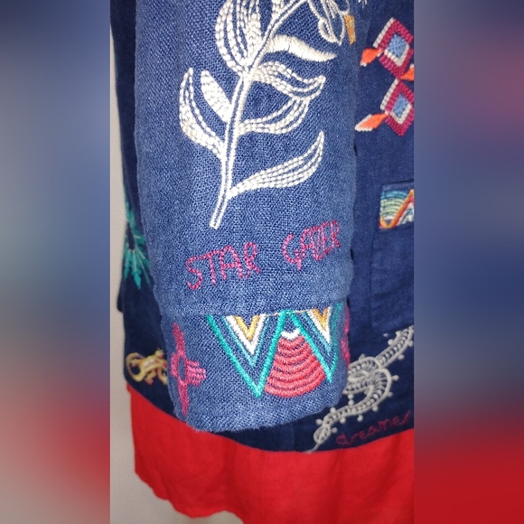 STAR GAZER EMBROIDERED LINEN JACKET - Picture 13 of 13